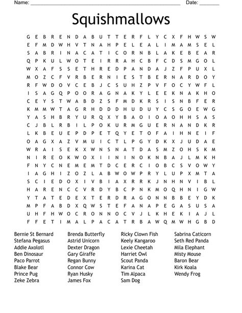 Squishmallows Word Search Hard Word Search, Word Searches, Dog Words, Halloween Word Search, Hard Words, Word Search Printables, Halloween Words, 100 Words, Word Doc