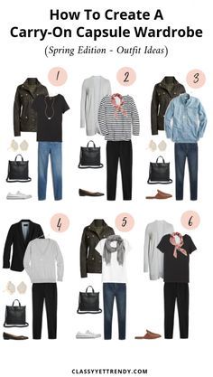 Travel Capsule Wardrobe Spring, Spring Travel Capsule, Winter Backpacking, Fesyen Korea, Packing Wardrobe, Capsule Wardrobe Women, Classy Yet Trendy, Spring Travel, Capsule Wardrobe Outfits