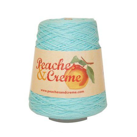 Peaches and Creme Cones 14-Ounce, Seabreeze, Blue Peaches And Cream Yarn, Peaches And Cream, Creme Color, Floral Knit, Light Blue Green, Worsted Weight Yarn, Beach Glass, Worsted Weight, Walmart Shopping