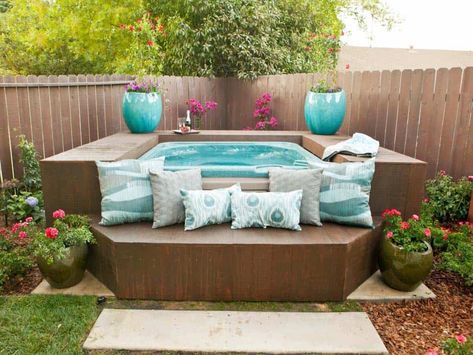 40+ Outstanding Hot Tub Ideas To Create A Backyard Oasis Whirlpool Deck, Spa Landscaping, Backyard Spa, Hot Tub Landscaping, Hot Tub Surround, Hot Tub Designs, Hot Tub Patio, Outdoor Hot Tub, Relaxing Backyard