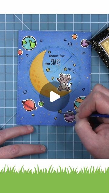 Moon Made, Lawn Fawn, Shooting Stars, Lawn, To Create, Card Making, Moon, Holidays, Cheese