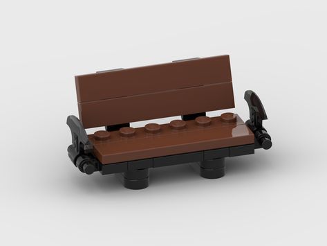 Simple park bench Lego Bench Ideas, Lego Park Bench, Lego Bench, Lego Town, Lego News, Bench Ideas, Cozy Spot, Lego Pieces, Building Instructions