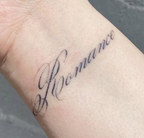 Romance Tattoo, Ephemeral Tattoo, Kylie Francis, Wrist Tattoo Designs, Cursive Tattoos, Type Tattoo, Writing Tattoos, Tattoo Portfolio, Tattoo Script