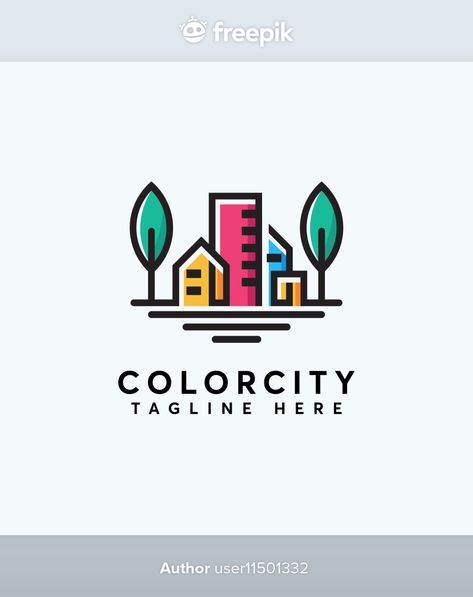 Town Logo Design, Town Logo, Design Apps, Logos Ideas, City Logo, Premium Colors, Premium Vector, Graphic Resources, Art Inspo