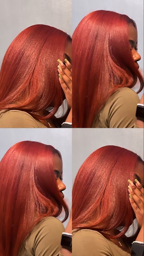 Bright Auburn Hair Color Black Women, Burnt Red Hair On Black Women, Strawberry Red Hair Black Women, Spice Red Hair Color Black Women, Red Ombre Hair Black Women, Red Copper Hair Color Black Women, Ginger Red Hair Black Women, Copper Red Hair Color Black Women, Ginger And Red Hair Black Women