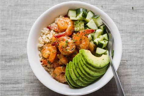 Recipes With Shrimp, Pescetarian Diet, Shrimp And Quinoa, Chicken Lunch Recipes, Pescetarian Recipes, Easy Healthy Lunch Recipes, Quick Lunch Recipes, Shrimp Recipes Healthy, Shrimp Dinner