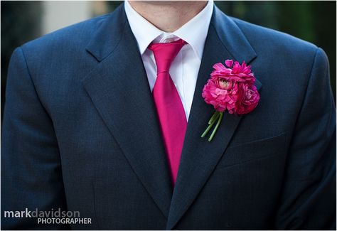 Fuschia Wedding, Hot Pink Weddings, Pink Boutonniere, Massachusetts Wedding, Magenta Wedding, Blue Wedding Flowers, Fuchsia Wedding, Wedding Groomsmen, Wedding Preparation