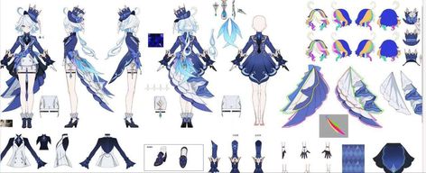 Genshin Impact Leaks reveal potential Hydro archon look - The Fanboy SEO Hydro Archon, Character Reference Sheet, Character Model Sheet, 캐릭터 드로잉, Character Sheet, Character Modeling, Female Character Design, Character Design References, Design Reference