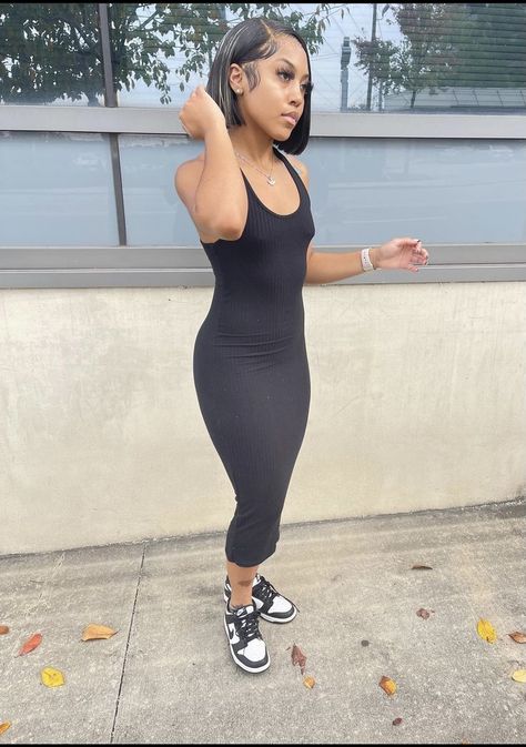 Sundress Outfit Black Women, Sundress Outfit Summer, Fye Outfits, Dunk Outfit, Cute Date Night Outfits, Sundress Outfit, Anatomy References, Cali Style, Teen Swag Outfits