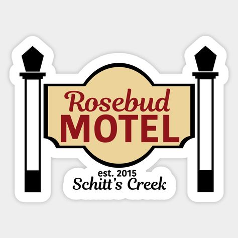 Rosebud Motel, Schitts Creek, Tv Quotes, Custom Magnets, Car Window, Rose Buds, Chevrolet Logo, Funny Stickers, Painted Rocks