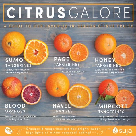 #SujaLove and #GotASample Orange you glad it's citrus season? Fruits And Vegetables List, Eat Seasonal, Citrus Fruits, Orange You Glad, Food Info, Cooking Basics, Exotic Fruit, Healthier Lifestyle, Food Facts