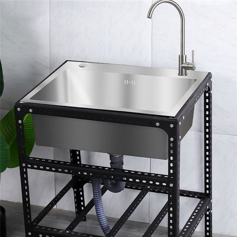 Kitchen Sink Stand, Industrial Kitchen Sink, Compact Kitchen Design, Portable Sink, Portable Sinks, Sinks Kitchen Stainless, Kitchen Sink Design, Portable Kitchen, Kitchen Sink Accessories