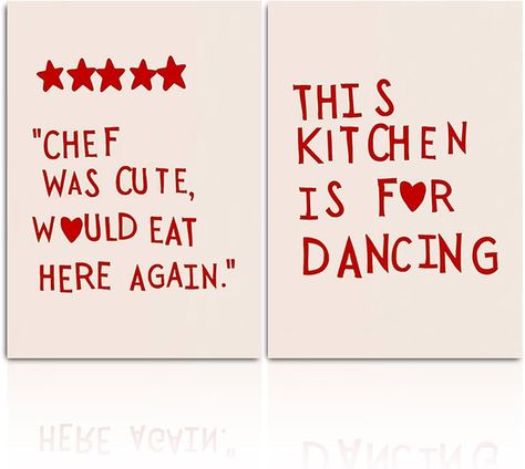 Amazon.com: Fchen art Set Of 2 Chef Signs Chef Was Cute Print Wall Art Trendy Cooking Art Minimalist Heart Stars Aesthetic Poster Funky Picture This Kitchen is for Dancing Funny Kicthen Signs Farmhouse Kitchen Sign For Room Kitchen Cooking Art 12"x16": Posters & Prints Cute Kitchen Signs, This Kitchen Is For Dancing Printable, We Dance In This Kitchen Signs, This Kitchen Is For Dancing Sign, I’m This Kitchen We Dance, This Kitchen Is For Dancing, Kitchen Is For Dancing Sign, This Kitchen Is For Dancing Poster, This Kitchen Is For Dancing Print