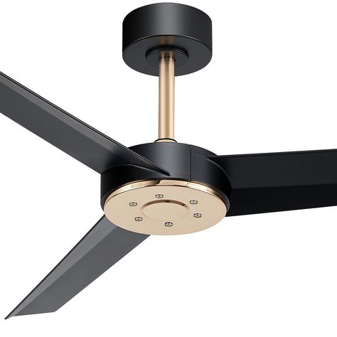 PRICES MAY VARY. MODERN CEILING FAN WITH REMOTE: 52 inch black and copper ceiling fan no light consists of high quality metal body and ABS fan blade, matching remote control remote control, stable and durable. Appearance matte black and brass ceiling fan finish, add elegance and modern style to your home, suitable for any modern home decoration. EASY TO INSTALL: New upgrade! The ceiling fans without lights fan blades are designed with a fully wrapped motor and the fan motor is internally connect Rose Gold Ceiling, Copper Ceiling Fan, Ceiling Fan No Light, Celing Fan, Ceiling Fan For Bedroom, Gold Ceiling Fan, Brass Ceiling Fan, Fan For Bedroom, Living Room Ceiling Fan