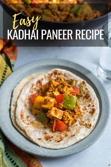 This easy Kadhai Panner Recipe is the perfect weeknight dinner recipe when you want restaurant-quality food from the comfort of your own home. This restaurant-style kadhai paneer is bold with flavor and perfect for any day of the week. It's a simple vegetarian dish that goes great with fresh rotis, naan, and parathas. Paneer Dish, Indian Cheese, Paneer Dishes, Masala Sauce, Paneer Recipe, Vegetarian Dish, Cooking Tomatoes, Indian Bread, Paneer Recipes