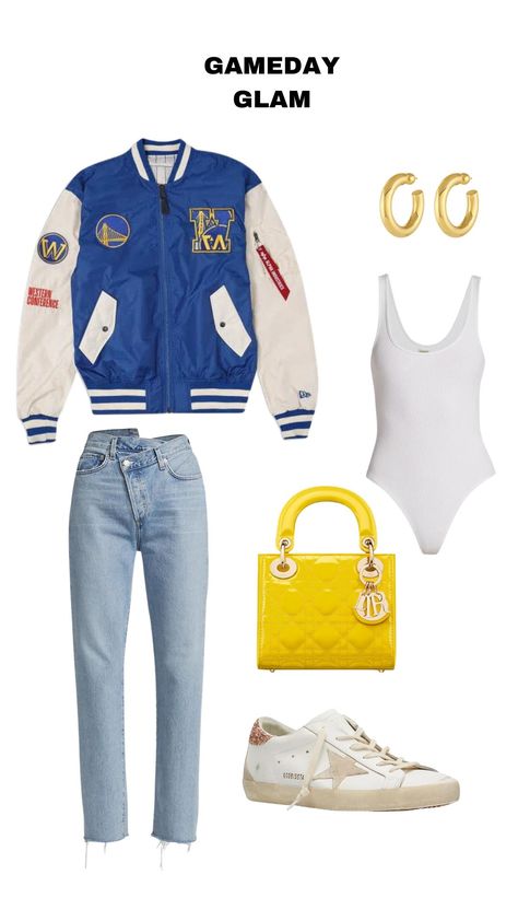 Golden State Outfit Women, Nba Women Outfit, Warriors Jersey Outfit Women, Golden State Warriors Outfit Woman, Warriors Game Outfit Women, Warriors Game Outfit, Nba Basketball Game Outfit Women, Nba Outfit For Women, Nba Game Outfit Woman