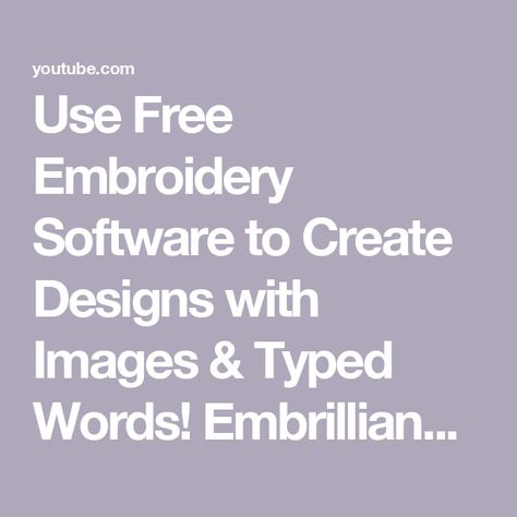 Embroidery design software