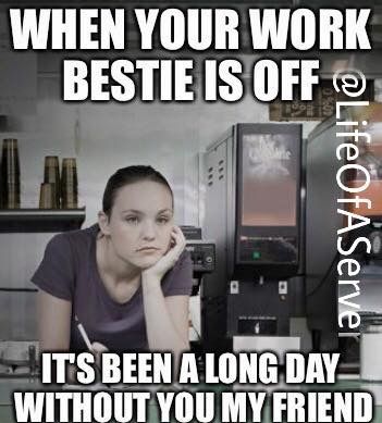 Long day at work without the bestie!! Coworkers Humor, Work Memes Coworkers, Work Friends Quotes, Memes Work, Funny Work Memes, Coworker Humor, Work Bestie, Workplace Humor, Work Quotes Funny