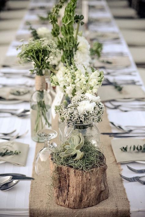 sage green theme wedding centerpieces ideas Picnic Table Wedding, Sage Green Wedding Theme, Colour Decor, Sage Green Wedding Colors, Boda Diy, Green Themed Wedding, Green Ideas, Green Wedding Colors, Theme Nature