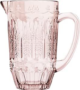 Elle Decor Vintage Glass Pitcher | Water Carafe Jug for Iced Tea, Homemade Milk, Juice, and Beverages | Glass Carafe for Mimosa Bar | Sangria Pitchers | 43.9 OZ. Tea Homemade, Sangria Pitcher, Homemade Milk, Iced Tea Pitcher, Serving Ware, Juice Pitcher, Water Carafe, Tea Pitcher, Vintage Baking