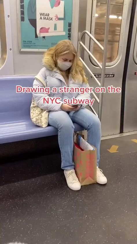 Drawing Stranger on the NYC Subway - part ~ 12 | Drawings, Diy art painting, Art tutorials drawing People On The Subway, Tutorials Drawing, Painting People, Nyc Subway, Amazing Drawings, Cute Stories, Pencil Art Drawings, Amazing Art Painting, Art Tutorials Drawing