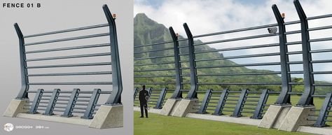 Jurassic_World_Concept_Art_fence_01B_040113_RS Jurassic Park The Game, World Concept Art, Dinosaur Horror, Jurassic Park Trilogy, Dinosaur Stuff, Jurassic World 3, Jurassic World 2015, Dino Park, Lego Jurassic