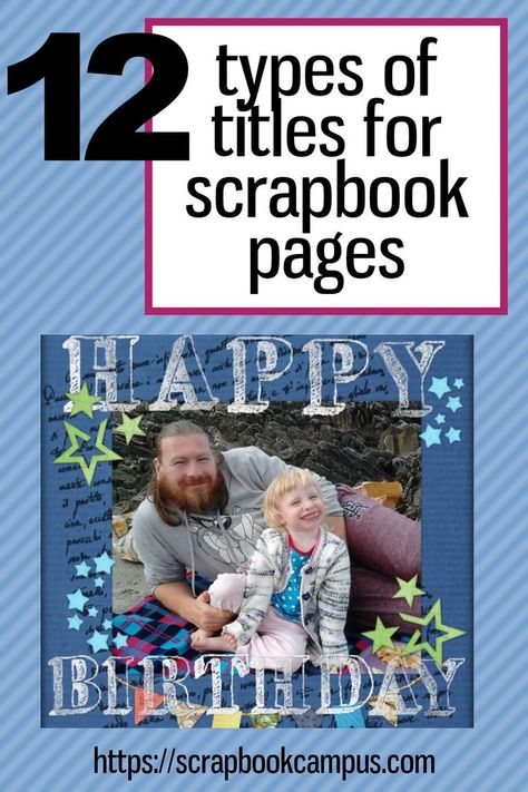 Scrapbook Project, Scrapbook Design Layout, Scrapbooking Layouts Baby, How To Make Scrapbook, Scrapbook Titles, Scrapbook Book, Scrapbook Tutorial, Types Of Books, For Scrapbook