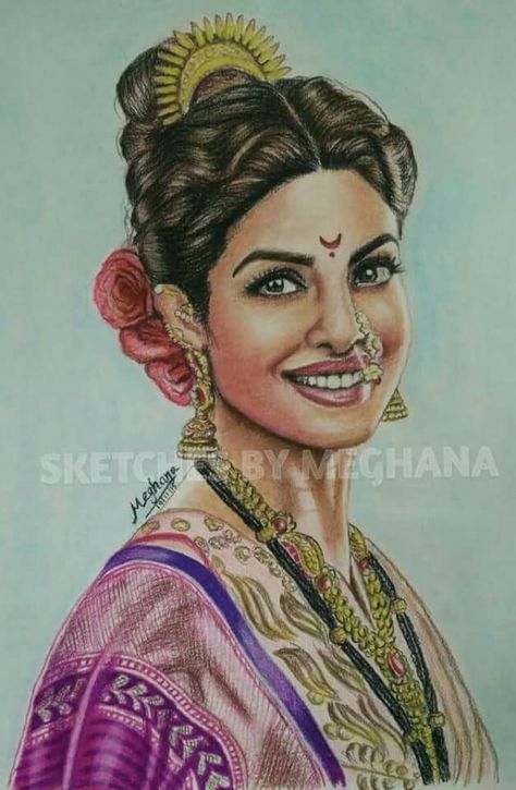 Priyanka chopra colour pencil drawing....... Pencil Colour Painting, Colour Pencil Drawing, Color Pencil Sketch, Fashion Illustration Collage, Realistic Pencil Drawings, Pencil Sketch Images, Dance Paintings, Beautiful Art Paintings, Colour Pencil