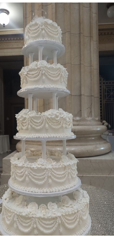 Old Style Wedding Cakes, Old School Wedding Cakes, Classic Wedding Cake Vintage, 6 Tier Wedding Cake, 6 Tier Wedding Cakes, Victorian Wedding Cakes, Bridal Cakes, Extravagant Wedding Cakes, Purple Wedding Cake