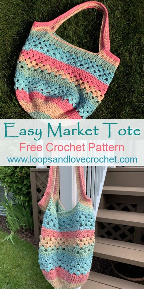 Crochet Grocery Bag, Tote Crochet, Crochet Beach Bags, Free Crochet Bag, Confection Au Crochet, Crochet Bag Pattern Free, Bag Pattern Free, Market Tote Bag, Crochet Market Bag