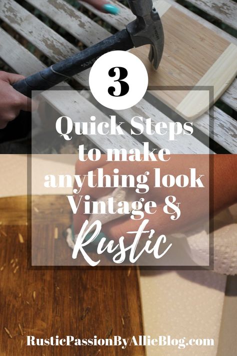 This is the easiest way to make new wood look old. It's so quick in 3 easy steps you can have rustic old weathered looking wood. You can make anything look antique and vintage with these 3 easy steps. Create the perfect rustic craft for cheap and it will only take a few minutes. Diy Weathered Wood, Make New Wood Look Old, Reclaimed Wood Beams, Rustic Office, Rustic Modern Farmhouse, Rustic Hardware, Wood Pallet Wall, Rustic Room, Wood Mantels