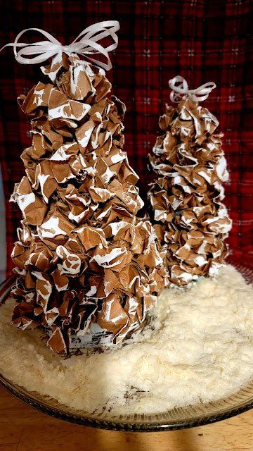 Christmas Crafts With Paper Bags, Brown Packing Paper Crafts, Packing Paper Crafts, Brown Paper Bag Christmas Crafts, Brown Paper Bag Crafts, Publix Grocery, Kraft Paper Art, Brown Packing Paper, Something From Nothing