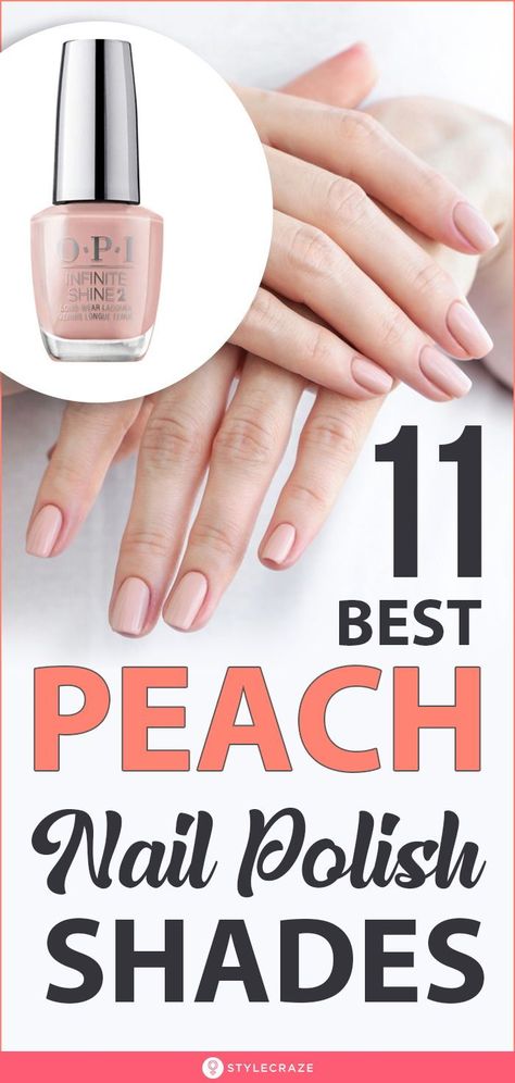 Favorite Nail Polish Color, Light Peach Nail Color, Peach Color Nail Ideas, Peach Nail Polish Colors, Pale Peach Nails, Peach Colour Nails, Peach Toe Nails, Peach Nude Nails, Light Peach Nails