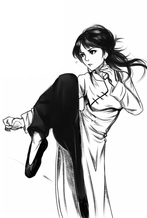 Anime Martial Art, Kung Fu Drawing, Martial Arts Drawing, Martial Arts Poses, Manga Reference, Martial Arts Techniques, Martial Arts Styles, Poses References, Fete Anime