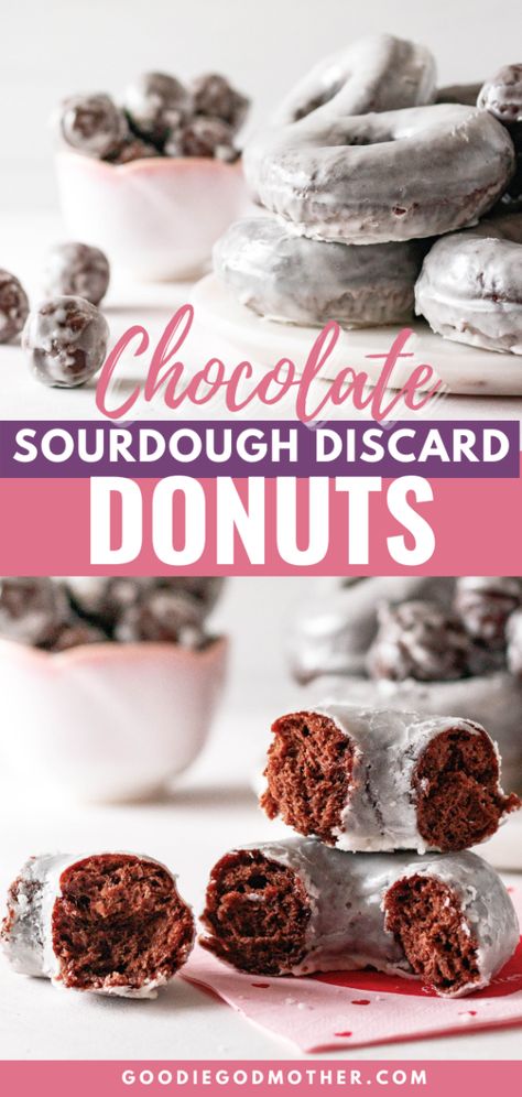 Sour Dough Doughnut Recipe, Discard Donut Recipe, Discard Donut Recipes, Sourdough Discard Donut Recipes, Chocolate Sourdough Discard, Sourdough Doughnut Recipe, Sourdough Donut Recipe, Use Sourdough Discard, Chocolate Sourdough