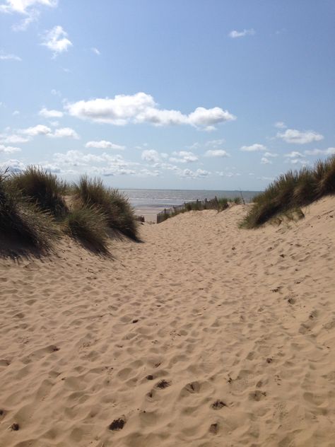 British Beach Aesthetic, Evie Core, Astetic Pics, Formby Beach, Beach England, British Beach, Sea Town, Crosby Beach, British Beaches