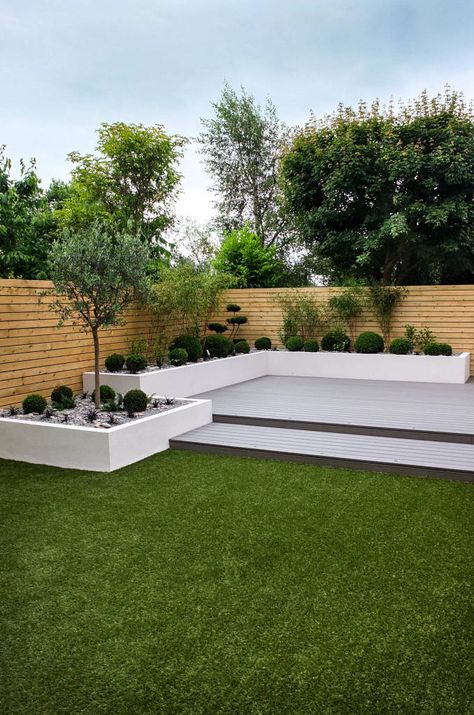 Modern Small Garden, Yard Transformation, Small Garden Landscape, Small Garden Ideas, Contemporary Garden Design, Garden Walls, Minimalist Garden, Back Garden Design, Patio Garden Design