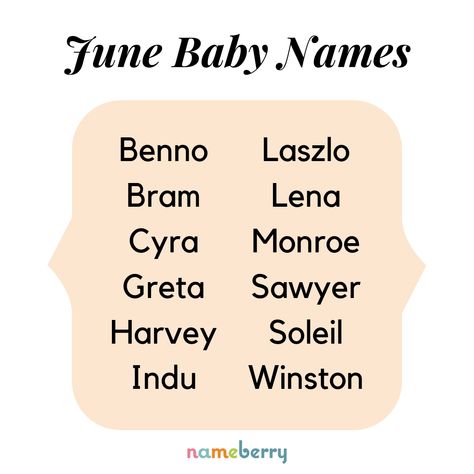 Names for June Babies Old Testament Names, One Syllable Names, Dutch Names, Neutral Names, Overused Words, Royal Names, Ancient Names, Born In June, Happy June