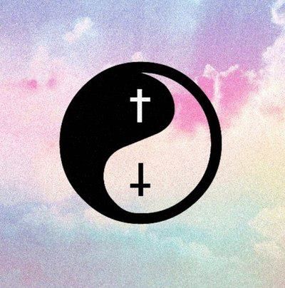 Ying Yang Pastel Goth Quotes, Pastel Goth Background, Pastel Goth Tumblr, Goth Quotes, Cross Background, Pastel Goth Art, Goth Wallpaper, Pastel Goth Fashion, Pastel Grunge