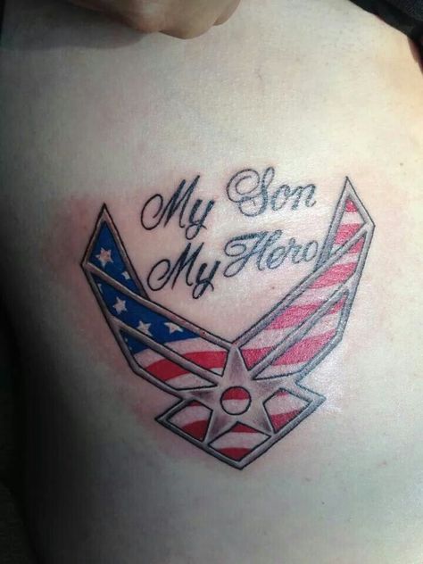 1000+ images about Air Force Mom on Pinterest | Air Force ...                                                                                                                                                                                 More Air Force Mom Tattoo, Force Quotes, Air Force Tattoo, Leopard Print Tattoos, Patriotic Tattoos, Small Chest Tattoos, Dad Tattoo, Army Tattoos, Small Forearm Tattoos