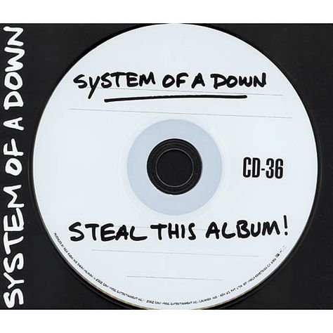 System of a Down – Steal This Album! (2002) Steal This Album, System Of A Down, Band Posters, Album Art, Music Poster, Music Record, Album Covers, Cd, Vinyl