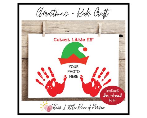 Handprint Christmas, Baby Art Projects, Christmas Crafts For Toddlers, Christmas Arts And Crafts, Handprint Crafts, Kid Craft, Santa Helper, Daycare Crafts, Preschool Christmas