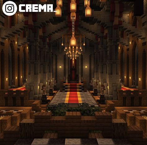 Minecraft Castle Designs Interior, Castle Room Minecraft, Dining Hall Minecraft, Interior Castle Minecraft, Minecraft Interior Design Mansion, Minecraft Inside Castle Ideas, Minecraft Castle Interior Design, Minecraft Throne Room Ideas, Castle Designs Minecraft