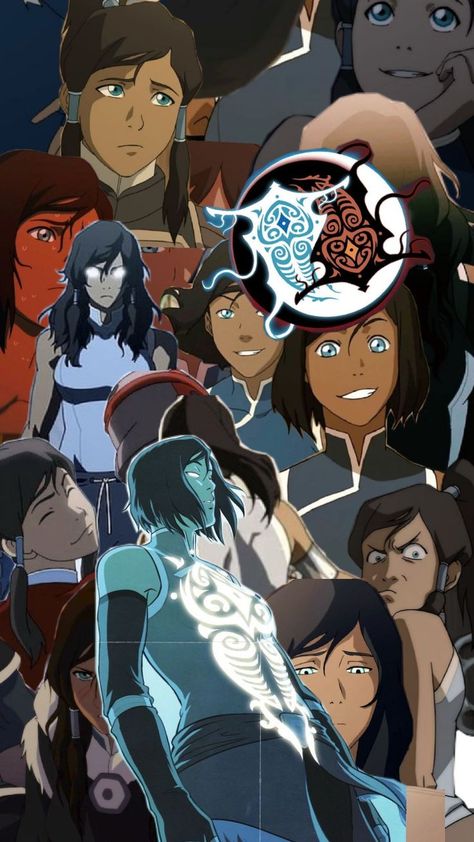 Collage of Korra and Raava Korra Raava, Korra Avatar, Collage Wallpaper, Avatar Airbender, Legend Of Korra, Halloween Make, Aang, Avatar The Last Airbender, The Last Airbender