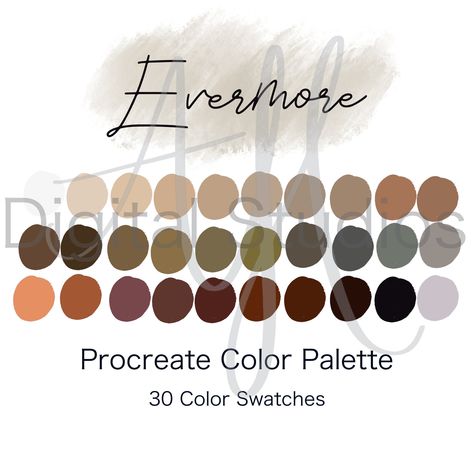 Excited to share the latest addition to my #etsy shop: Evermore Procreate Color Palette, Inspired by Taylor Swift https://etsy.me/3gIaNQl #taylorswift #taylorsversion #procreate #colorswatch #color #colorpalette #ipad #ahdigitalstudios Evermore Colour Palette, Eras Color Palette Taylor Swift, Evermore Color Palette Taylor Swift, Taylor Swift Procreate, Taylor Swift Eras Tour Color Palette, Taylor Swift Era Color Palette, Evermore Colors, 1989 Taylor Swift Color Palette, Reputation Color Palette Taylor Swift