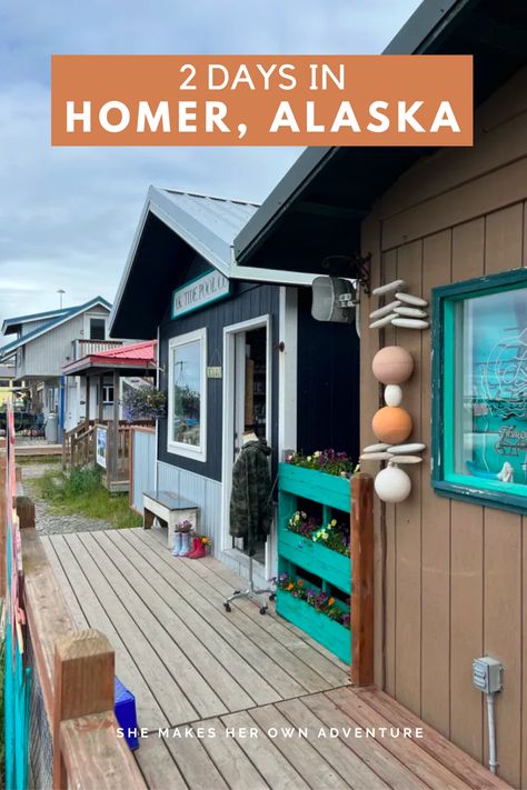 2 Days in Homer, Alaska – SHE MAKES HER OWN ADVENTURE Homer Spit Alaska, Homer Alaska Things To Do In, Alaska Day, Homer Alaska, Alaska Road Trip, Alaska Vacation, Fishing Adventure, Bay View, Alaska Cruise