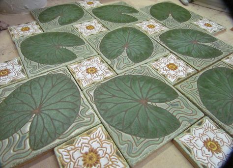 Lotus Tile, Kitchen Refresh, Lotus Pond, Lotus Leaves, Lily Evans, Dental Office, Lily Pads, Desktop Wallpaper, Tile Floor