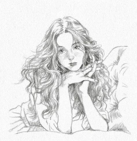 Daydreaming Drawing, Girl Reference, 캐릭터 드로잉, Mini Canvas Art, Book Art Drawings, Realistic Drawings, Digital Art Girl, Cool Art Drawings, Funky Art