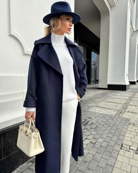 #black #white #outfit #hat #elegant - Bianca’s Lifestyle Black White Outfit, Navy Hats, November 9, White Outfit, Outfits With Hats, Modern Fashion, Black White, Lifestyle, My Style