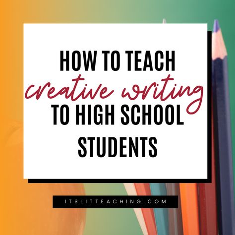 Creative Writing Lesson Plans, Academic English, Creative Writing Lesson, High School Literature, Teaching Creative Writing, Creative Writing Course, Creative Writing Classes, High School Writing, Teaching Secondary